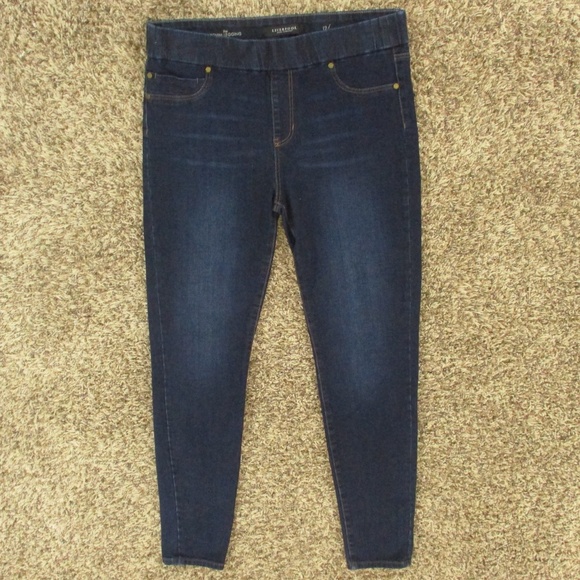 Liverpool Jeans Women's 12 Corvus Dark Wash The Denim Legging Pull On Stretch - Picture 1 of 8
